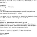Autocollant de fenêtre de voiture, taille d'une personne, trajet en passager avec le président Trump 2020 R-10