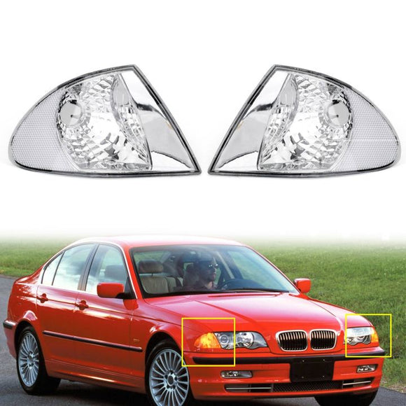 Front Indicator Turn Signal Corner Clear Lights For BMW 3 Series E46 99-01
