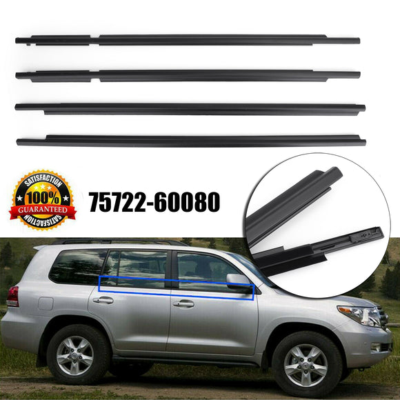 2003-2009 4PCS Toyota Land Cruiser Prado 120-serie Tochtstrip Vensterriemlijst 75722-60080 7572260080 (kopie)