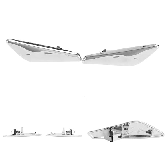 BMW X3 X4 F25 F26 Pair Chrome Front Side Fender Trim Finisher 51117338569570 51117338569
