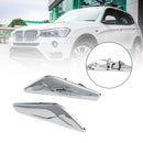 BMW X3 X4 F25 F26 Pair Chrome Front Side Fender Trim Finisher 51117338569570 51117338569-2