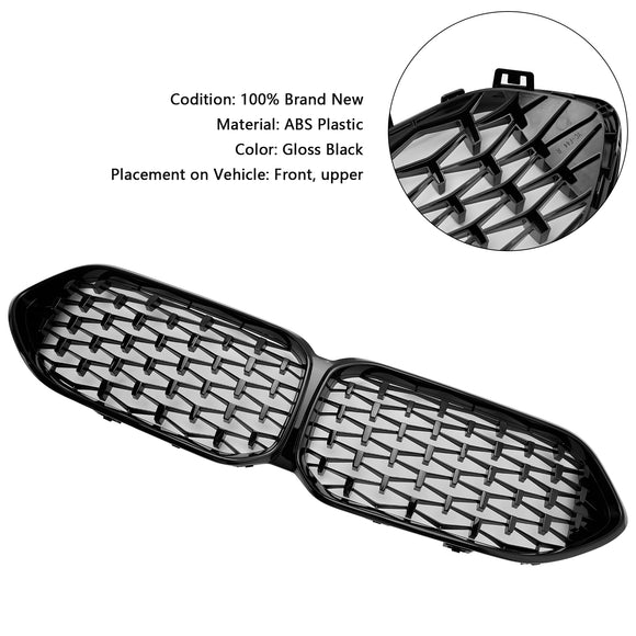 BMW Série 2 Gran Coupé F44 218i/220i/228i xDrive/M235i xDrive 2020-2023 Calandre de pare-chocs avant noir brillant