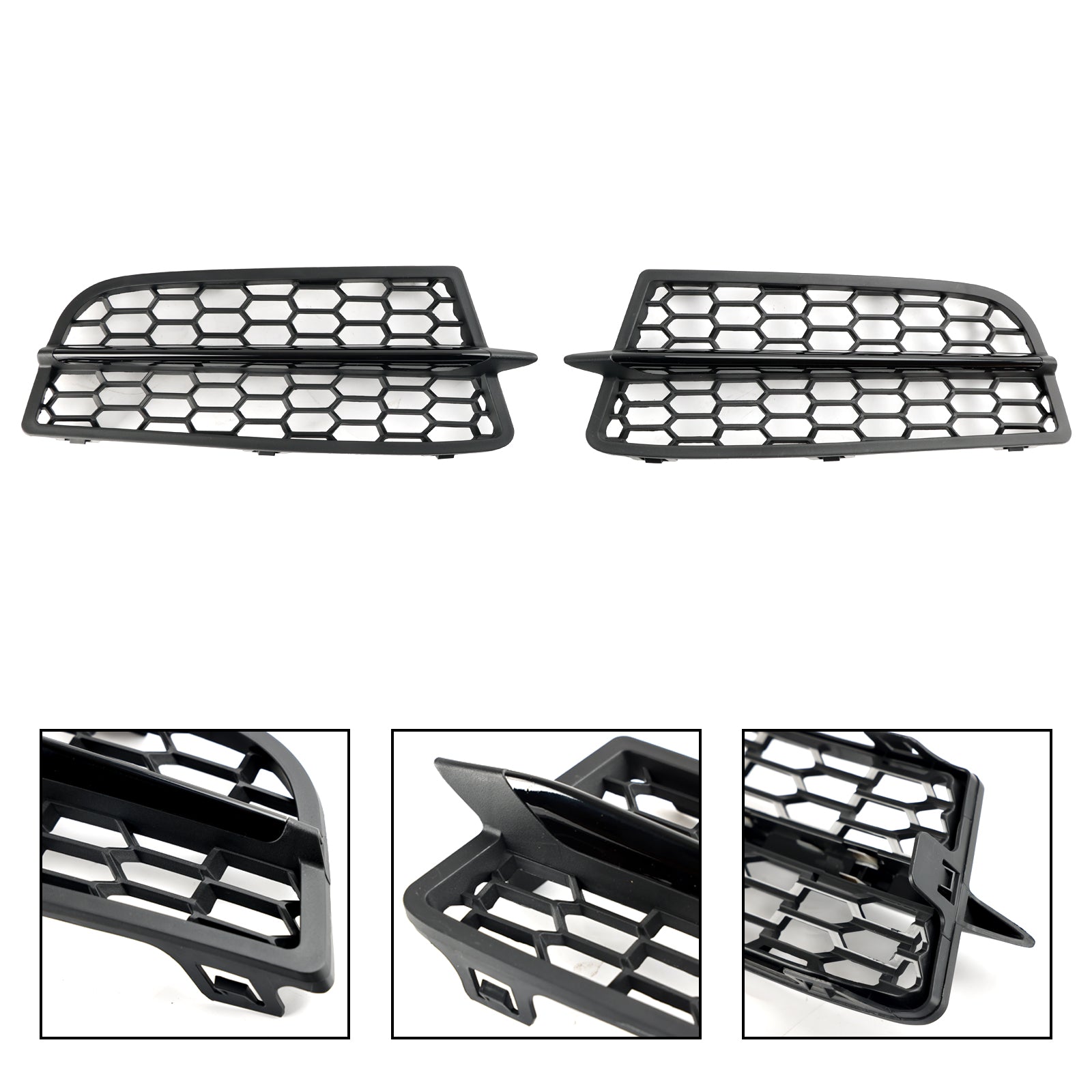 BMW 2011-2015 1-Series F20 F21 M 2PCS Front Bumper Fog Light Cover Bezel Grill Grille