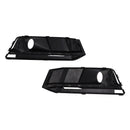 2PCS Black Front Bumper Foglight Grille Grill Fit Audi A4 B9 S4 2016-2019-3