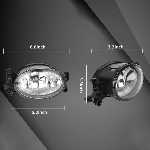 2002-2009 Mercedes G-Class Pair Front Fog Light Lamps With Bulbs A1698201556 A1698201656 Generic
