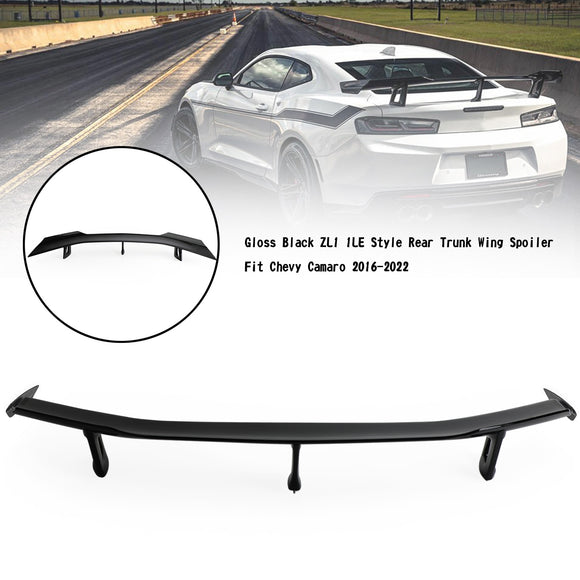 Alerón trasero para maletero estilo ZL1 1LE, color negro brillante, compatible con Chevy Camaro 2016-2022