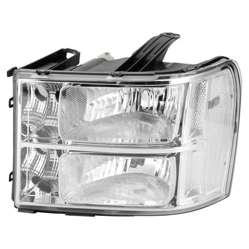 Chrome Housing Clear Headlights Assembly For GMC Sierra 1500 2500HD 3500HD 2007-2014 - 0