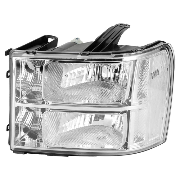 Chrome Housing Clear Headlights Assembly For GMC Sierra 1500 2500HD 3500HD 2007-2014