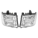 Chrome Housing Clear Headlights Assembly For GMC Sierra 1500 2500HD 3500HD 2007-2014-15