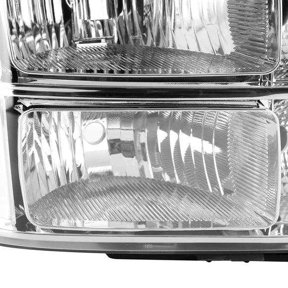 Chrome Housing Clear Headlights Assembly For GMC Sierra 1500 2500HD 3500HD 2007-2014