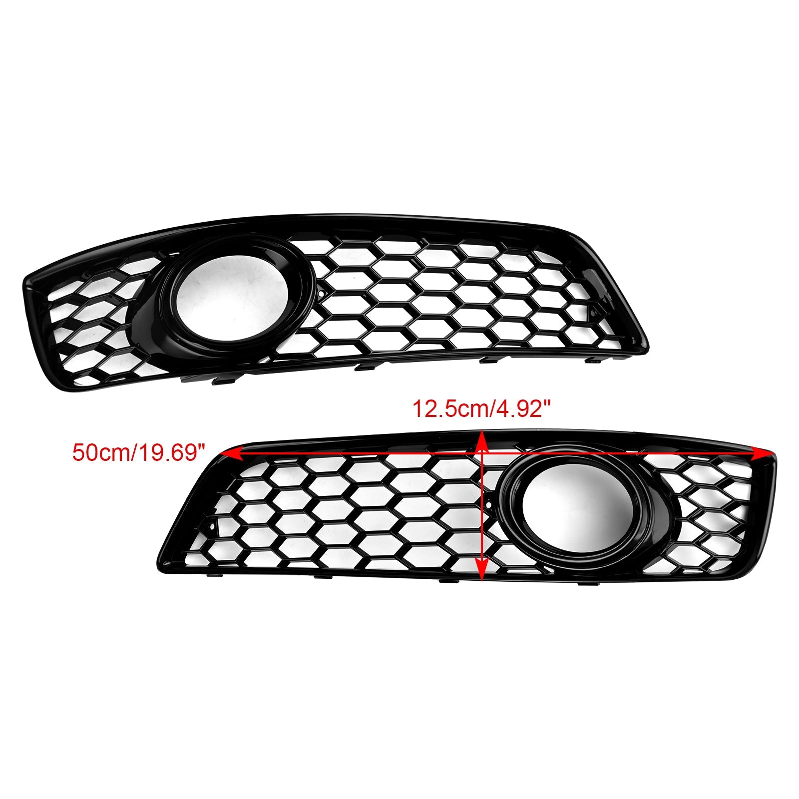 2009-2013 Audi A3 8P Standard Version Honeycomb Bumper Front Fog Light Grill Grille Cover