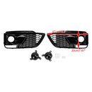 Grille de phare antibrouillard en nid d'abeille pour Audi Q5 Sline/SQ5 FY 2018 – 2021, pare-chocs avant, couvercle inférieur noir avec trou ACC-3