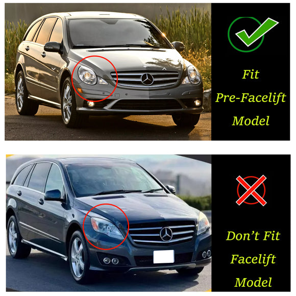 Mercedes Benz R-Klasse W251 GT Style Frontgrill 2005-2010 Lufteinlass Kühlergrill Stoßstange Chromgrill mit Stern-Emblem