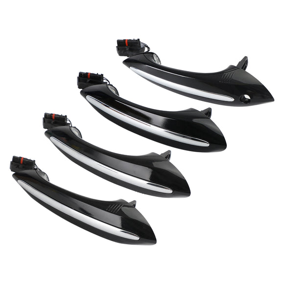 Poignée de porte extérieure noire, 4 pièces, 51217231931/32/33/34, pour BMW F10 F01 F02 F06 F11