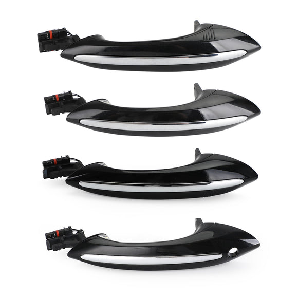 Poignée de porte extérieure noire, 4 pièces, 51217231931/32/33/34, pour BMW F10 F01 F02 F06 F11