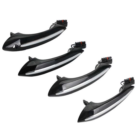 Poignée de porte extérieure noire, 4 pièces, 51217231931/32/33/34, pour BMW F10 F01 F02 F06 F11