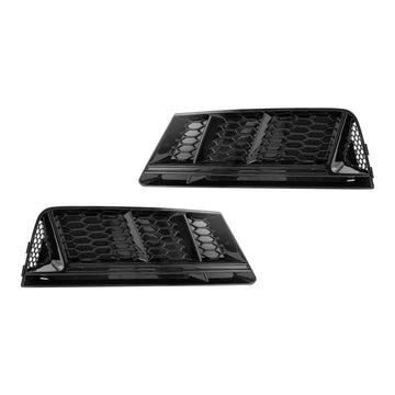 Audi A4 B9 2016-2018 Standard Honeycomb Style Front Fog Light Grill Front Bumper Lower Black Grille
