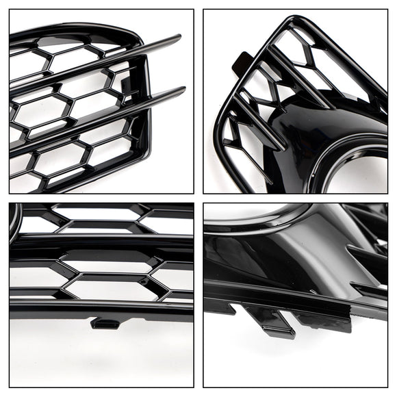 Audi A3 S-Line 8P 2009-2013 Grille de phare antibrouillard en nid d'abeille pare-chocs avant couvercle bas grille noire 8P0807682 8P0807681