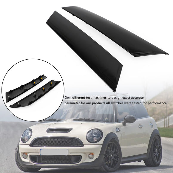 2x Front A Pillar Black Windshield Post Trims 51137272583/84 For Mini R55 R56 2005-2015