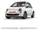 Pair Chrome Front Bumper Upper Grill Moulding Trim For Fiat 500 2007-2015-1
