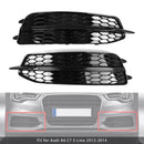 Audi A6 C7 S-Line / S6 2012-2015 Front Bumper Lower Grille Fog Light Cover Black Grille 4G0807681D 4G0807682D-3