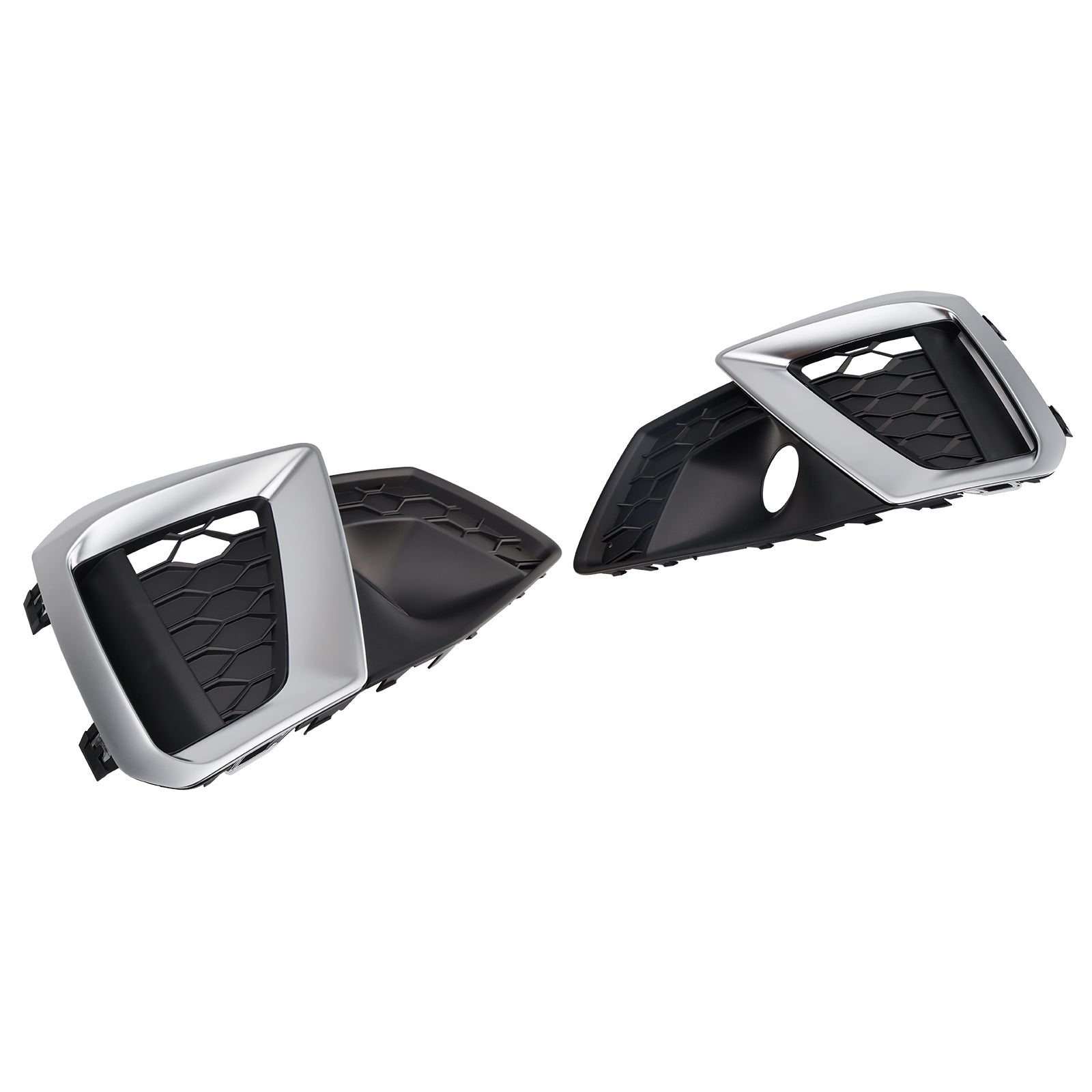 Griglia fendinebbia inferiore a nido d'ape per paraurti anteriore Audi A4 B9.5 S-Line/S4 2020-2024 con finiture in argento 5056617301387 8W0807681SONO
