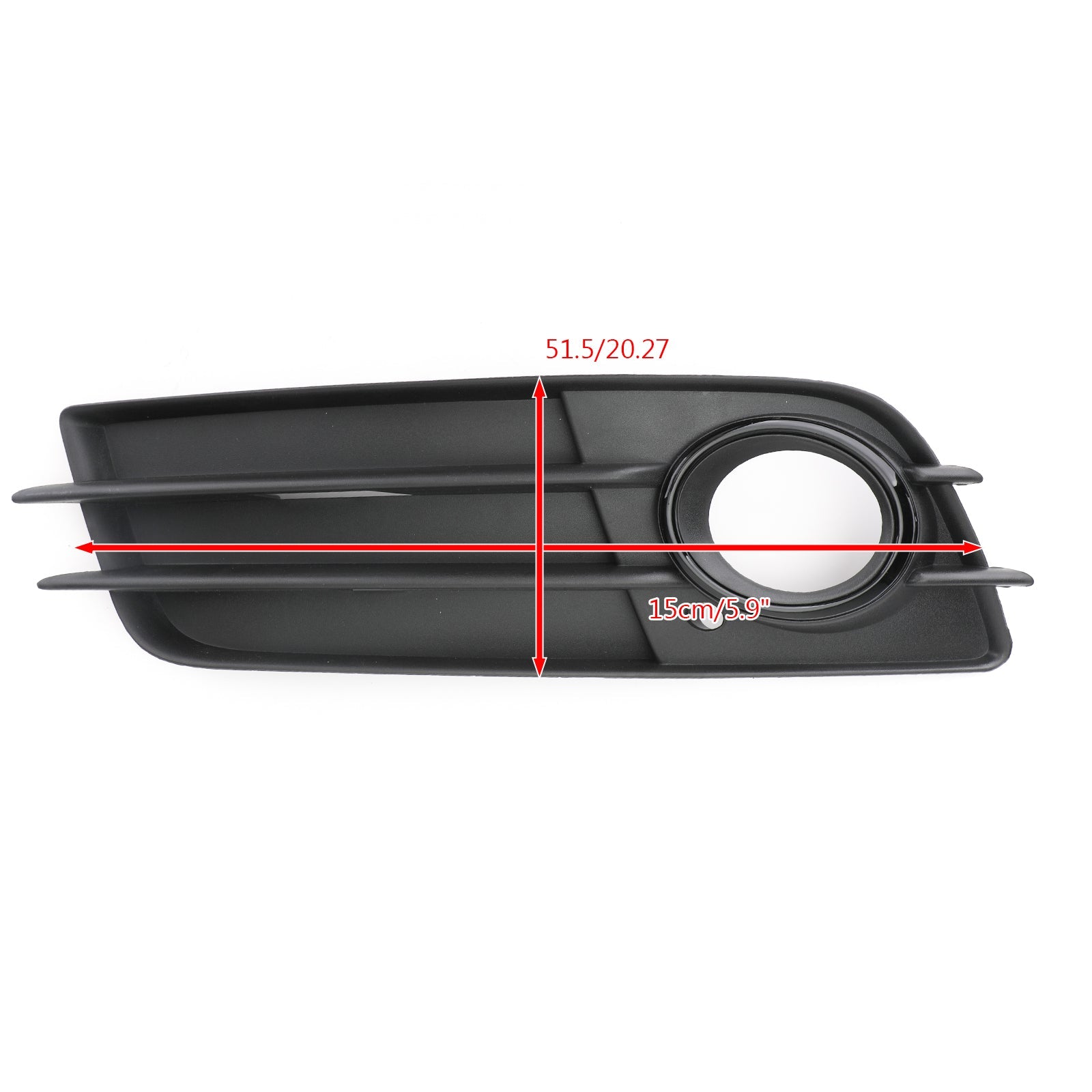 Audi 2008-2012 A4 S-Line S4 Parachoques delantero izquierdo+derecho Cubierta de rejilla de luz antiniebla negra