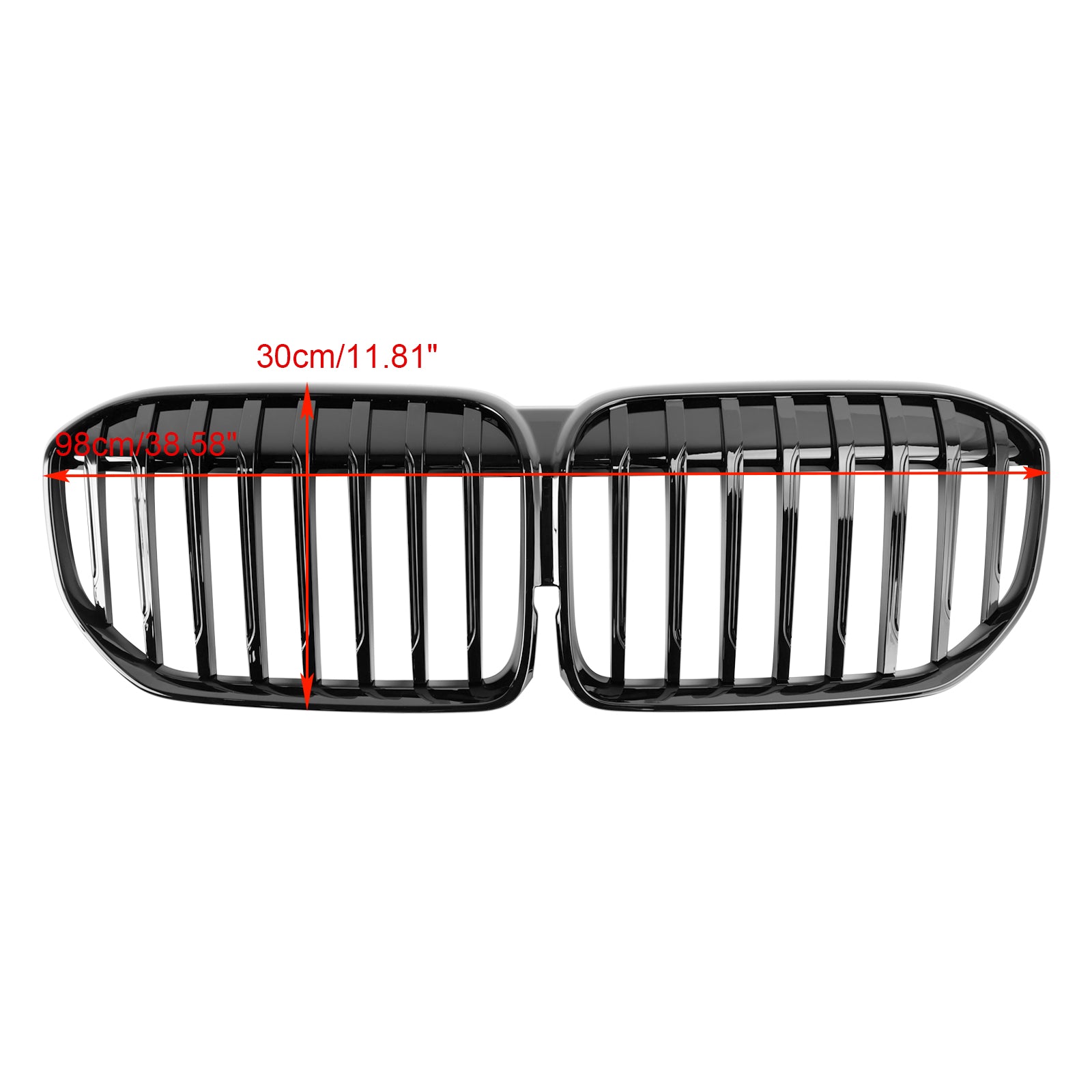 2019-2022 BMW 7 Series G11 740i/750i/740e xDrive Front Grill Single Slat Grille Gloss Black Grill - 0