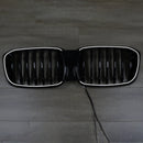 Grade dianteira preta brilhante da grade da malha do rim caber bmw x4 g02 x3 g01 g08 2018-2021-12