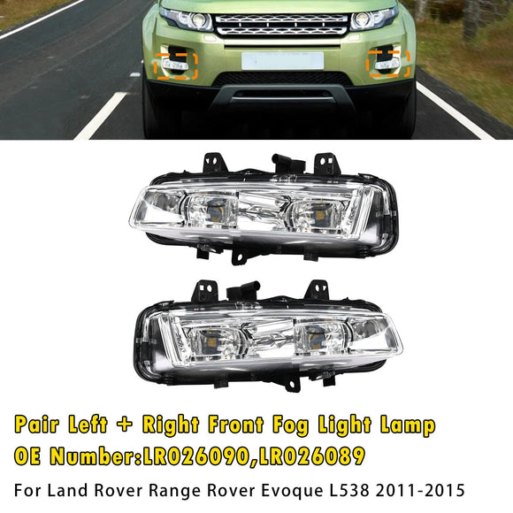 Paire de feux antibrouillard avant gauche et droit, pour Range Rover Evoque L538 2011 – 2015