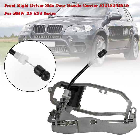 Portador de manija de puerta delantera derecha del lado del conductor 51218243616 para BMW X5 E53 Series