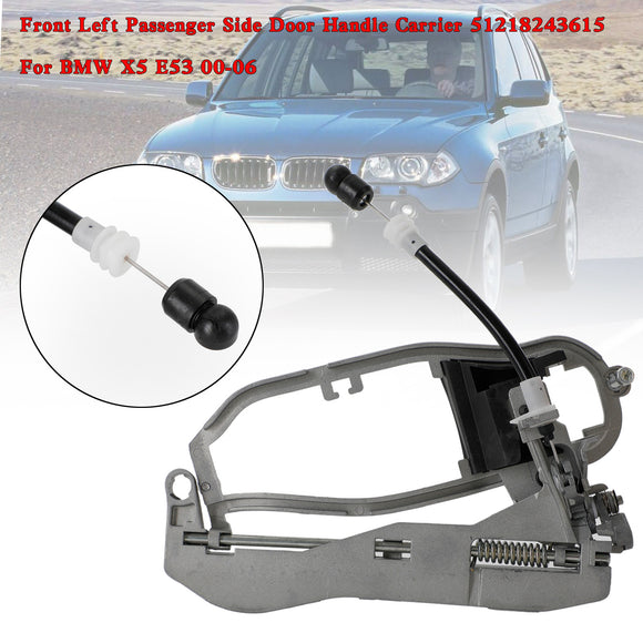 Portador de manija de puerta delantera izquierda del lado del pasajero 51218243615 para BMW X5 E53 00-06