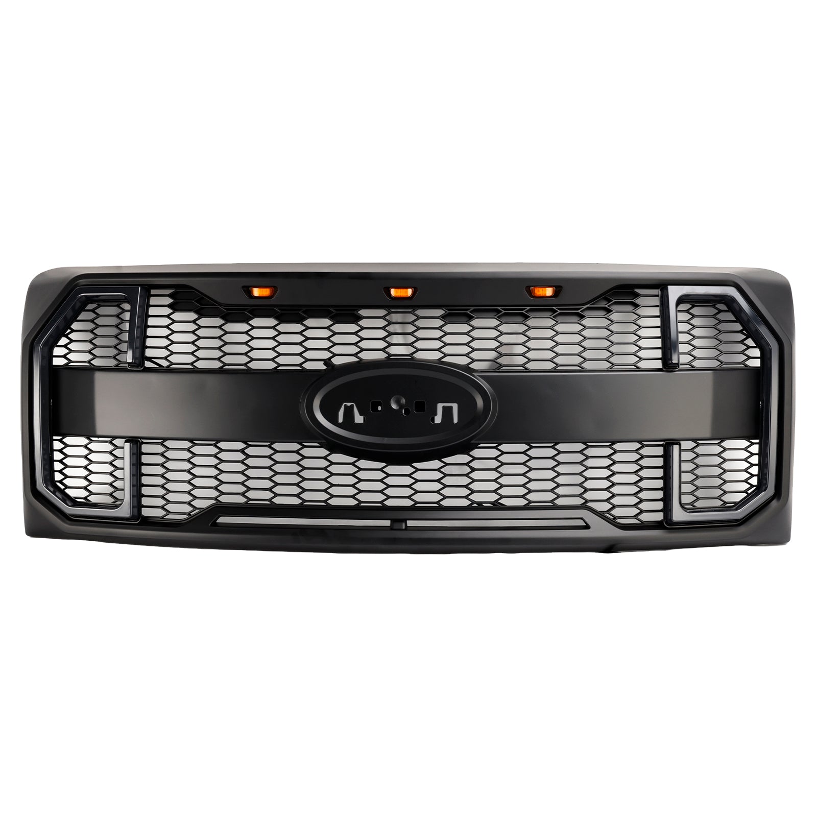 Ford F150 2009-2014 W/LED Matte Black Grille Front Bumper Grill