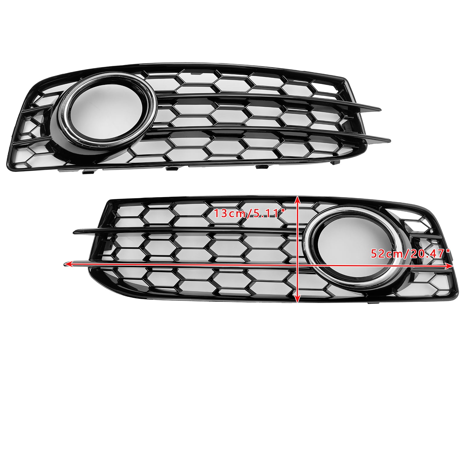 Audi A3 8P S-Line 2009-2012 Honeycomb Front Bumper Fog Light Grille Cover