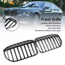 2019-2022 BMW 7 Series G12 Long-Wheelbase 740Li/750Li/740Le xDrive Gloss Black Front Grill Single Slat Grille-4