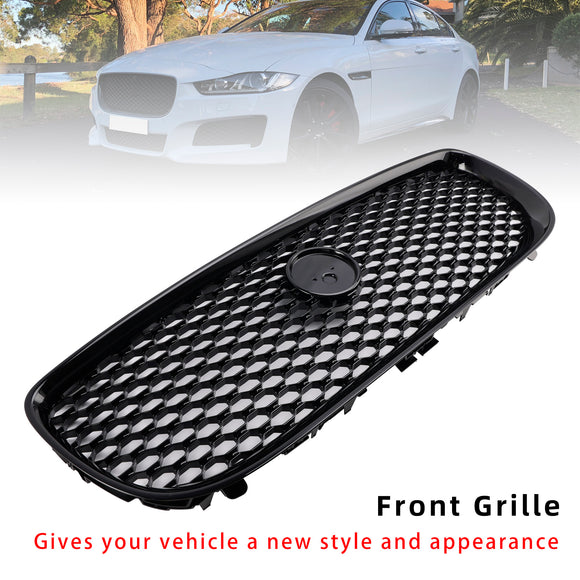 Grade preta brilhante do pára-choque dianteiro em favo de mel para Jaguar XE 2015-2018