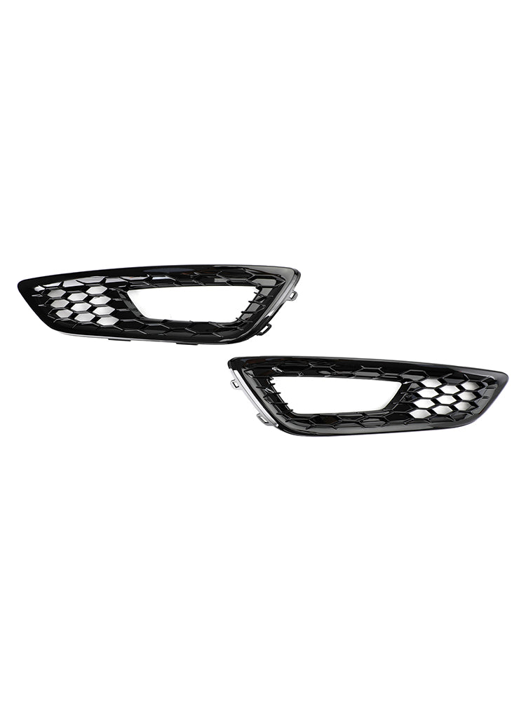 Ford 2015-2017 Focus F1EZ15200A F1EZ15201A Pair Front Bumper Fog Light Lamp Cover Bezel Grill