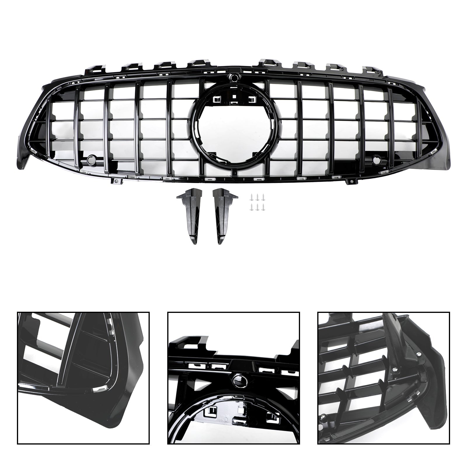 Mercedes Benz CLA-Class W118 C118 2019-2023 GTR Style Grill Front Bumper Black Replacement Grille