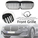Dubbele lamel glanzend zwart voorgrille geschikt voor BMW 7-serie G11 G12 2019-2022-4
