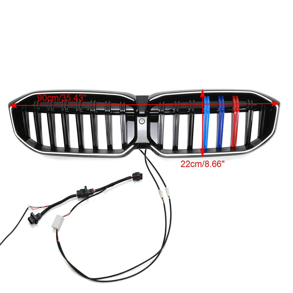 BMW 2023-2024 Série 3 G20 G21 320i/330i/M340i/318i/320d Calandre avant en maille noire brillante