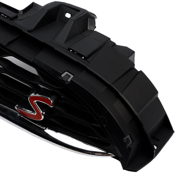Mini Cooper F55 F56 F57 2014-2021 Grade dianteira preta grade de malha 51137335528
