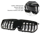 Grade preta brilhante para-choque dianteiro, grade de rim adequada para BMW X1 U11 U12 2023-2024-5