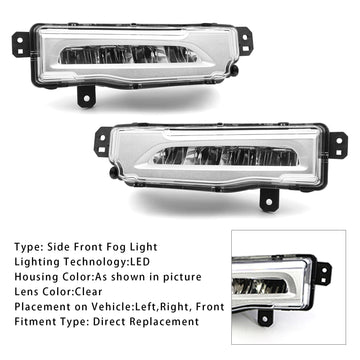 Pair LED Front Bumper Fog Lights For BMW X5 G05 2018-2022 63177406365 - 0