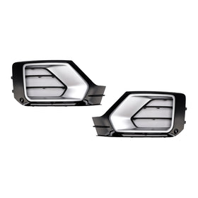 2016-2020 Audi Q2 Standard 2PCS Front Bumper Lower Grille Fog Light Black Grill Cover 81A807681G 81A807682G