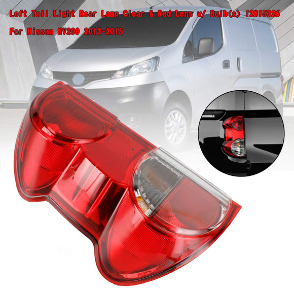 Left Tail Light Rear Lamp Lens w/ Bulb(s) 12815326 For Nissan NV200 2013-2018