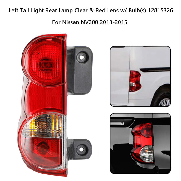 Left Tail Light Rear Lamp Lens w/ Bulb(s) 12815326 For Nissan NV200 2013-2018