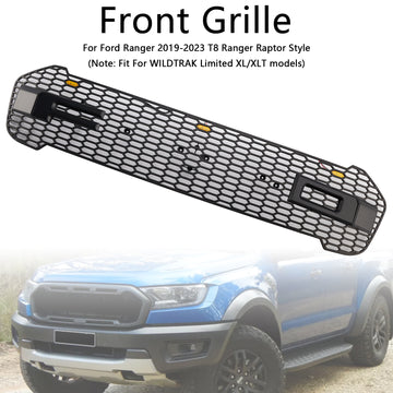 Grade do pára-choque dianteiro estilo Raptor para Ford Ranger T8 2019-2023 W/LED