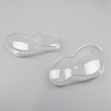 Headlight Lens Shell Plastic Cover Left + Right For 2001-2007 Benz W203 C-Class - 0