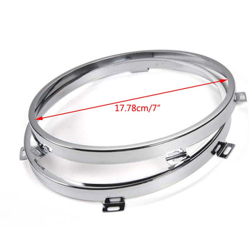 2x Mounting Bracket For 7inch LED Headlight Round Ring Jeep Wrangler JK Silver - 0