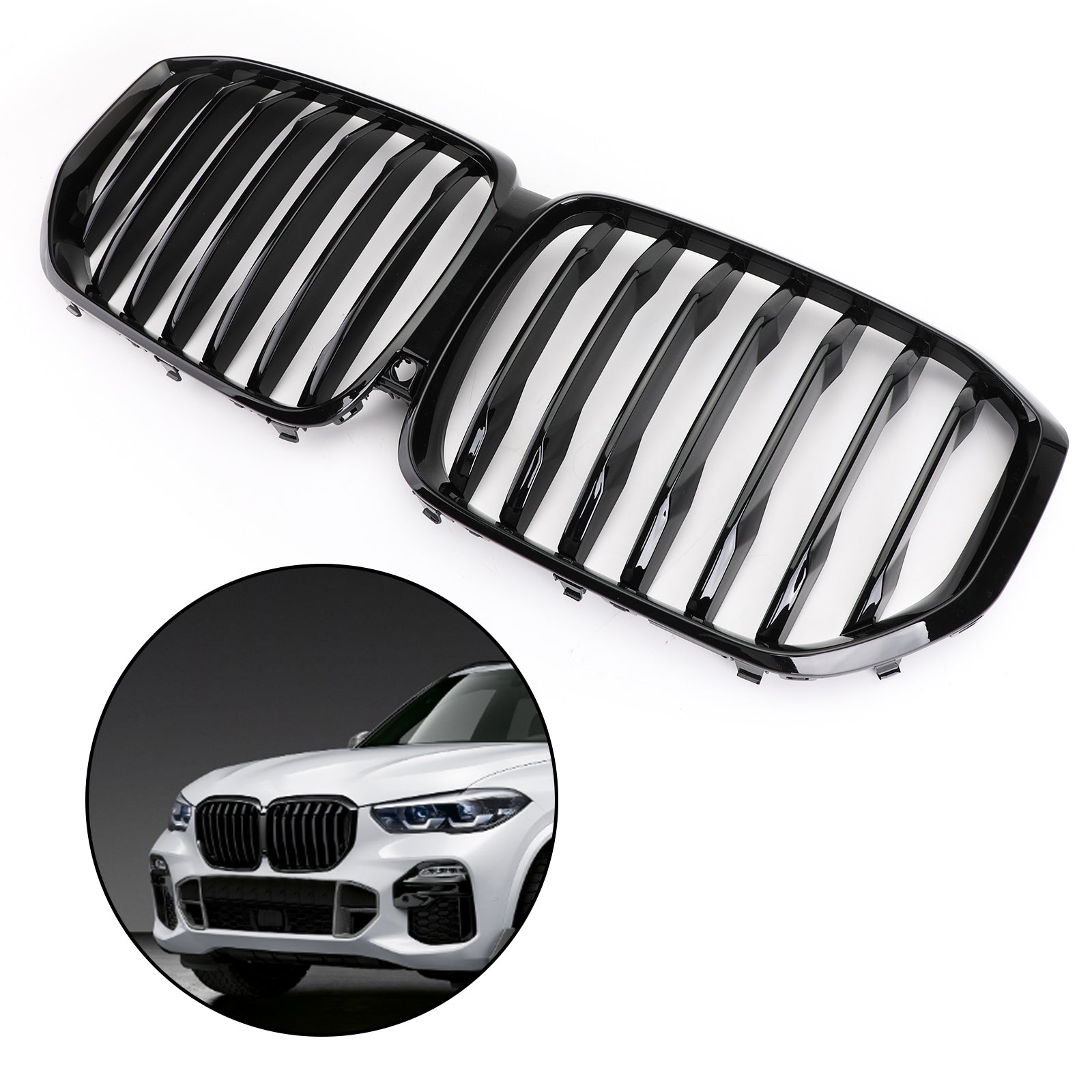 Grille de calandre avant noire brillante générique pour BMW G05 X5 30d 40i 50i M50d 2018-2021